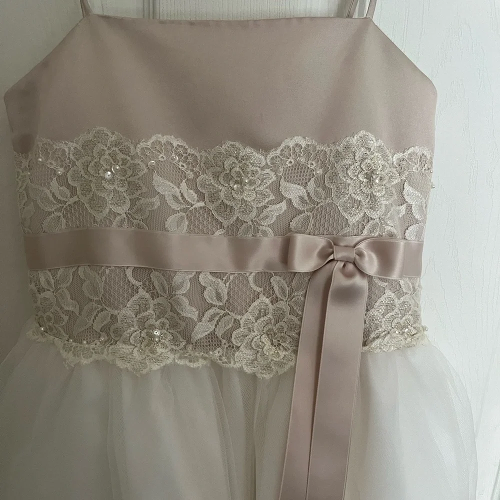 Flower Girl Dress David’s Bridal style H1173.  Girls size 6 - Picture 2 of 6